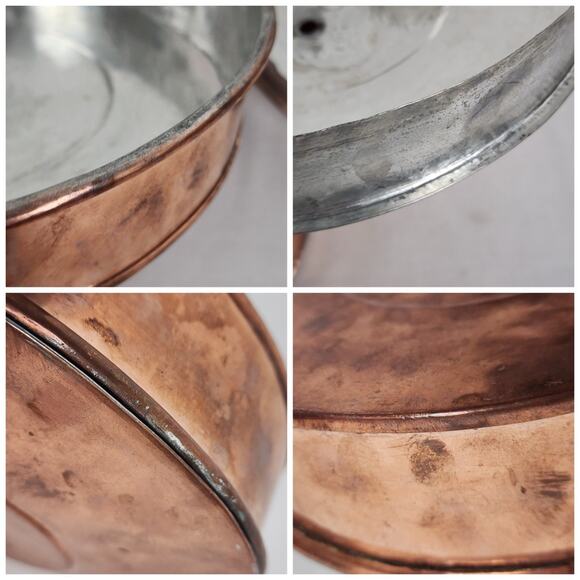 Vintage Swedish Copper Pan 9" Round Lidded Handle Vented Bergelin Kopparslagare - Picture 10 of 10